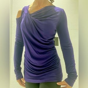 Purple Drape Long Sleeve Top